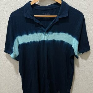 Calvin Klein Men's Dark and Light Blue Polo